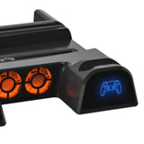 Maxbell Vertical Stand+Cooling Fan+Charging Station +Game Storage for PS5 Black
