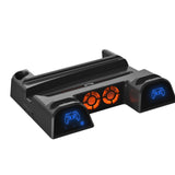 Maxbell Vertical Stand+Cooling Fan+Charging Station +Game Storage for PS5 Black