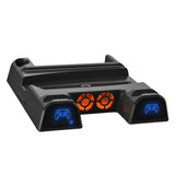 Maxbell Vertical Stand+Cooling Fan+Charging Station +Game Storage for PS5 Black