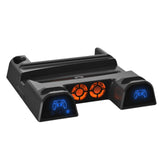 Maxbell Vertical Stand+Cooling Fan+Charging Station +Game Storage for PS5 Black
