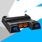 Maxbell Vertical Stand+Cooling Fan+Charging Station +Game Storage for PS5 Black