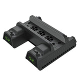 Maxbell Vertical Stand+Cooling Fan+Controller Charging Station +Game Storage for PS4