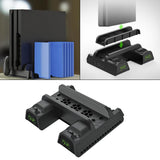 Maxbell Vertical Stand+Cooling Fan+Controller Charging Station +Game Storage for PS4