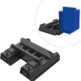 Maxbell Vertical Stand+Cooling Fan+Controller Charging Station +Game Storage for PS4