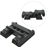 Maxbell Vertical Stand+Cooling Fan+Controller Charging Station +Game Storage for PS4