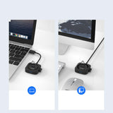 Maxbell 4 Ports USB Hub Connectors Expansion for Laptop USB3.0 black 1m
