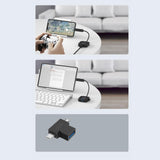 Maxbell 4 Ports USB Hub Connectors Expansion for Laptop USB3.0 black 1m