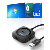 Maxbell 4 Ports USB Hub Connectors Expansion for Laptop USB3.0 black 1m