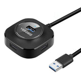 Maxbell 4 Ports USB Hub Connectors Expansion for Laptop USB3.0 black 1m