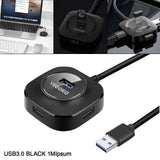 Maxbell 4 Ports USB Hub Connectors Expansion for Laptop USB3.0 black 1m