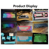 Maxbell PBT Keycaps Anti-Grease Mini for 61 64 68 71 82 84 Layout Keyboard Black