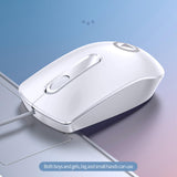 Maxbell Wired Optical Mice Aggravated 3 Button Precision Laptop for Office white