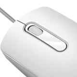 Maxbell Wired Optical Mice Aggravated 3 Button Precision Laptop for Office white