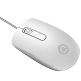Maxbell Wired Optical Mice Aggravated 3 Button Precision Laptop for Office white
