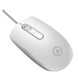 Maxbell Wired Optical Mice Aggravated 3 Button Precision Laptop for Office white