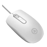 Maxbell Wired Optical Mice Aggravated 3 Button Precision Laptop for Office white