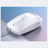 Maxbell Wired Optical Mice Aggravated 3 Button Precision Laptop for Office white