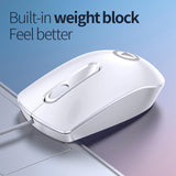 Maxbell Wired Optical Mice Aggravated 3 Button Precision Laptop for Office white