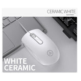 Maxbell Wired Optical Mice Aggravated 3 Button Precision Laptop for Office white