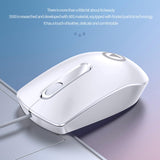 Maxbell Wired Optical Mice Aggravated 3 Button Precision Laptop for Office white