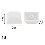Maxbell 10x 1U Transparent Keycaps Thick PBT for Cherry MX Switches Game Lovers Light Gray