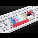 Maxbell 10x 1U Transparent Keycaps Thick PBT for Cherry MX Switches Game Lovers Light Gray
