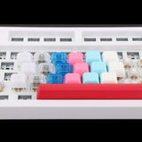 Maxbell 10x 1U Transparent Keycaps Thick PBT for Cherry MX Switches Game Lovers Light Gray