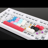 Maxbell 10x 1U Transparent Keycaps Thick PBT for Cherry MX Switches Game Lovers Light Gray