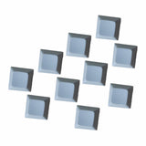 Maxbell 10x 1U Transparent Keycaps Thick PBT for Cherry MX Switches Game Lovers Light Gray