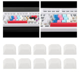 Maxbell 10x 1U Transparent Keycaps Thick PBT for Cherry MX Switches Game Lovers Light Gray