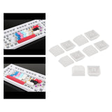 Maxbell 10x 1U Transparent Keycaps Thick PBT for Cherry MX Switches Game Lovers Light Gray