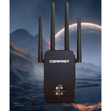 Maxbell Dual Band WiFi Extender 1200M 2.4/5.8GHz Black for Household Computer Home