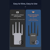 Maxbell Dual Band WiFi Extender 1200M 2.4/5.8GHz Black for Household Computer Home