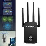 Maxbell Dual Band WiFi Extender 1200M 2.4/5.8GHz Black for Household Computer Home