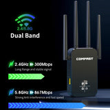 Maxbell Dual Band WiFi Extenders 4x Antennas 1200Mb Wireless Expander for Household