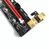 Maxbell PCIe Riser Adapter Extender Kit 1X-16x USB 3.0 Data Cable Mining Red Cord