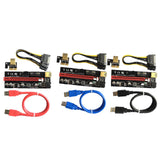 Maxbell PCIe Riser Adapter Extender Kit 1X-16x USB 3.0 Data Cable Mining Red Cord