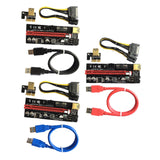 Maxbell PCIe Riser Adapter Extender Kit 1X-16x USB 3.0 Data Cable Mining Red Cord