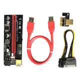 Maxbell PCIe Riser Adapter Extender Kit 1X-16x USB 3.0 Data Cable Mining Red Cord