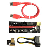 Maxbell PCIe Riser Adapter Extender Kit 1X-16x USB 3.0 Data Cable Mining Red Cord