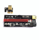 Maxbell PCIe Riser Adapter Extender Kit 1X-16x USB 3.0 Data Cable Mining Red Cord