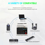 Maxbell Audio Mixer 6-Channel Stereo Computer PC Input MP3 for Recording Webcast