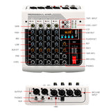 Maxbell Audio Mixer 6-Channel Stereo Computer PC Input MP3 for Recording Webcast