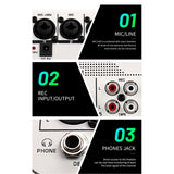 Maxbell Audio Mixer 6-Channel Stereo Computer PC Input MP3 for Recording Webcast