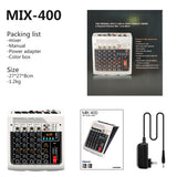 Maxbell Audio Mixer 6-Channel Stereo Computer PC Input MP3 for Recording Webcast