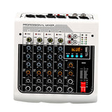 Maxbell Audio Mixer 6-Channel Stereo Computer PC Input MP3 for Recording Webcast