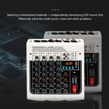 Maxbell Audio Mixer 6-Channel Stereo Computer PC Input MP3 for Recording Webcast