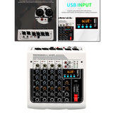 Maxbell Audio Mixer 6-Channel Stereo Computer PC Input MP3 for Recording Webcast