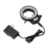 Maxbell Microscope Adjustable 144 LED Ring Light Illuminator Plug-Us High Brightness