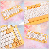 Maxbell 140keys PBT Keycaps Honey Milk Theme XDA Profile fit MX Switch Japanese Font